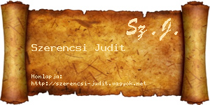 Szerencsi Judit névjegykártya